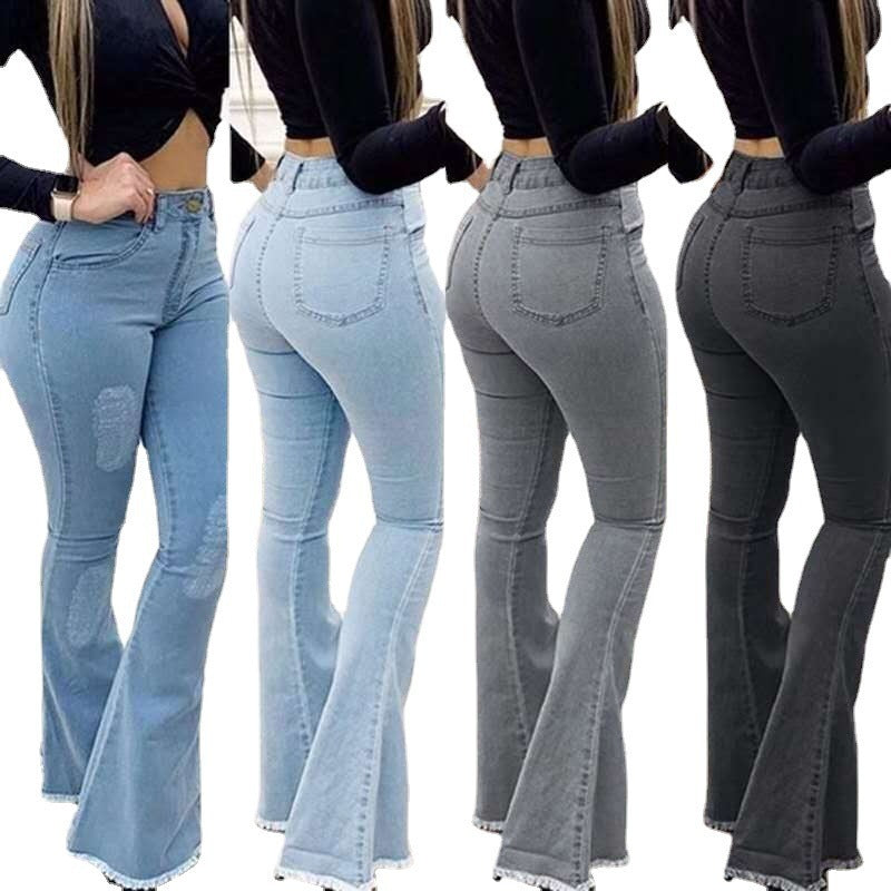Kadın Modası Elastik Bayan Kot Pantolon