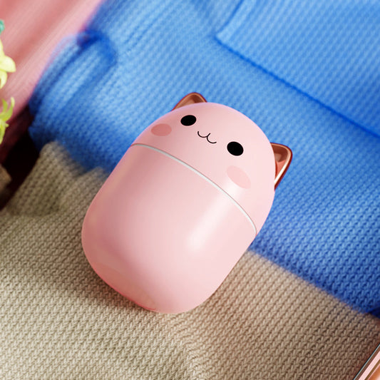 Sevimli Kedi Ultrasonik USB Ofis Ev Yatak Odası Araç Aromaterapi Hava Temizleyici LED Soğuk Sis Spreyi