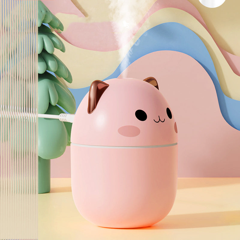 Sevimli Kedi Ultrasonik USB Ofis Ev Yatak Odası Araç Aromaterapi Hava Temizleyici LED Soğuk Sis Spreyi